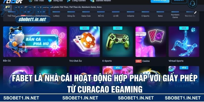 FABET là nhà cái hoạt động hợp pháp với giấy phép từ Curacao eGaming