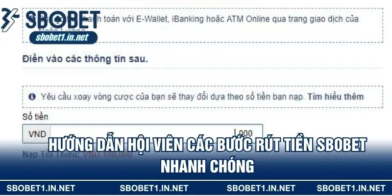 Hướng dẫn hội viên các bước rút tiền Sbobet nhanh chóng