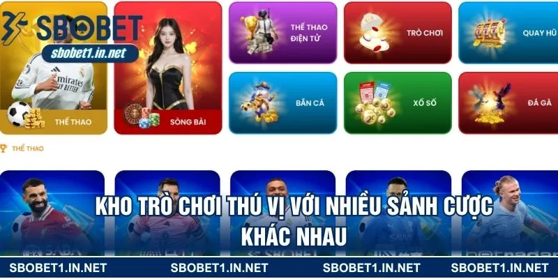 Kho trò chơi thú vị với nhiều sảnh cược khác nhau