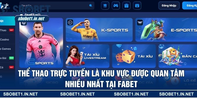 Thể thao trực tuyến là khu vực được quan tâm nhiều nhất tại FABET
