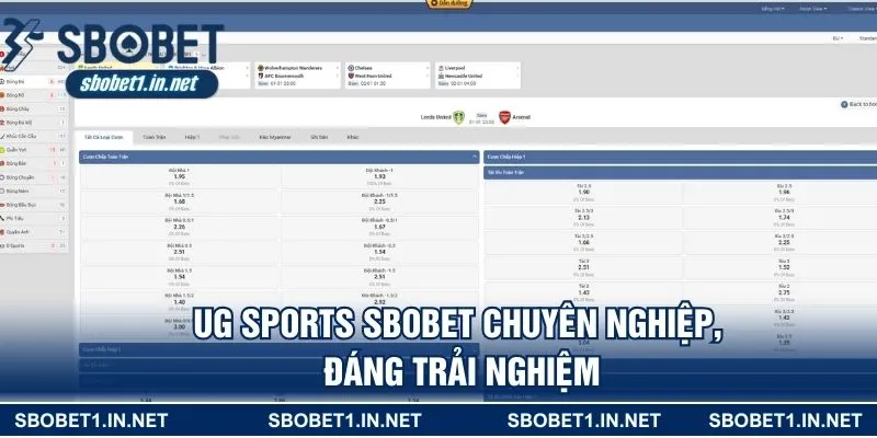 UG SPORTS Sbobet chuyên nghiệp, đáng trải nghiệm
